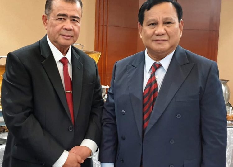 Nasrul Abit bersama Ketum Gerindra, Prabowo Subianto.