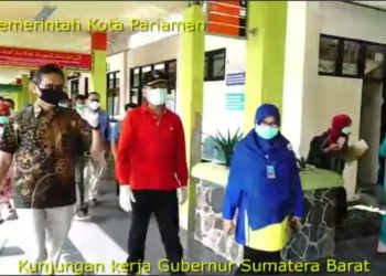 Gubernur Sumbar Irwan Prayitno tinjau RSUD Pariaman, Sabtu, 25/4.