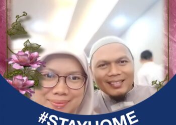 Edra Lina bersama suami.