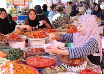 Ilustrasi pasar pabukoan. (Antara)