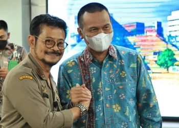 Genius bersama menteri pertanian Syahrul Yasin Limpo.